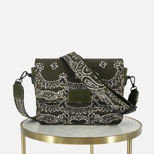 COLETTE GRANDE IN BANDANA PRINT & SUEDE LEATHER