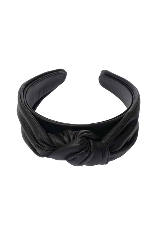 KNOT HEADBAND IN SMOOTH LEATHER