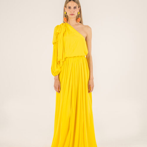 CANNES YELLOW ONE SHOULDER TOP