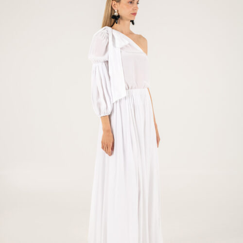 CANNES WHITE ONE SHOULDER TOP